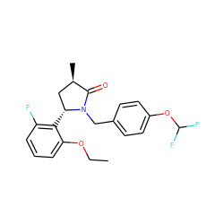 CCOc1cccc(F)c1[C@@H]1C[C@@H](C)C(=O)N1Cc1ccc(OC(F)F)cc1 ZINC000166926438