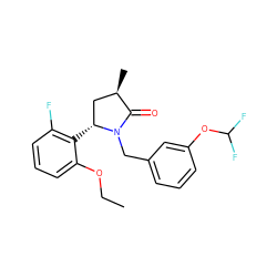 CCOc1cccc(F)c1[C@@H]1C[C@@H](C)C(=O)N1Cc1cccc(OC(F)F)c1 ZINC000166731560