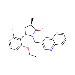 CCOc1cccc(F)c1[C@@H]1C[C@@H](C)C(=O)N1Cc1cnc2ccccc2c1 ZINC000166887396