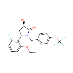 CCOc1cccc(F)c1[C@@H]1C[C@@H](O)C(=O)N1Cc1ccc(OC(F)(F)F)cc1 ZINC000167335282