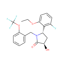 CCOc1cccc(F)c1[C@@H]1C[C@@H](O)C(=O)N1Cc1ccccc1OC(F)(F)F ZINC000167042119