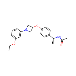 CCOc1cccc(N2CC(Oc3ccc([C@H](C)NC(C)=O)cc3)C2)c1 ZINC000142310680