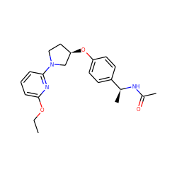 CCOc1cccc(N2CC[C@@H](Oc3ccc([C@H](C)NC(C)=O)cc3)C2)n1 ZINC000169709266