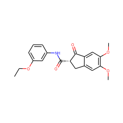 CCOc1cccc(NC(=O)[C@H]2Cc3cc(OC)c(OC)cc3C2=O)c1 ZINC000473153711