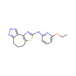 CCOc1cccc(Nc2nc3c(s2)CCCc2n[nH]cc2-3)n1 ZINC000072119006