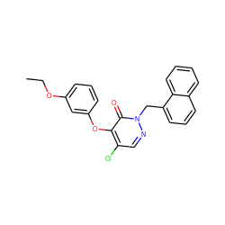 CCOc1cccc(Oc2c(Cl)cnn(Cc3cccc4ccccc34)c2=O)c1 ZINC000073243017