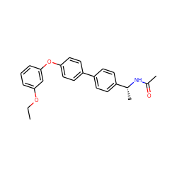 CCOc1cccc(Oc2ccc(-c3ccc([C@@H](C)NC(C)=O)cc3)cc2)c1 ZINC000045252965