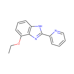 CCOc1cccc2[nH]c(-c3ccccn3)nc12 ZINC000113173626