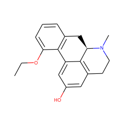 CCOc1cccc2c1-c1cc(O)cc3c1[C@@H](C2)N(C)CC3 ZINC000040934131