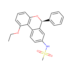 CCOc1cccc2c1-c1ccc(NS(C)(=O)=O)cc1[C@H](c1ccccc1)O2 ZINC000026177135