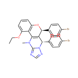 CCOc1cccc2c1C1=C([C@H](c3ccc(Br)cc3)O2)[C@H](c2ccc(Br)cc2)n2ncnc2N1C ZINC000049723238