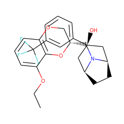 CCOc1cccc2c1O[C@@H](CN1[C@H]3CC[C@@H]1C[C@@](O)(c1cccc(C(F)(F)F)c1)C3)CO2 ZINC000100937043