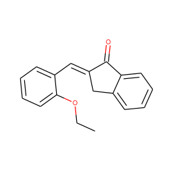 CCOc1ccccc1/C=C1\Cc2ccccc2C1=O ZINC000003581747