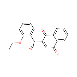 CCOc1ccccc1[C@@H](O)C1=CC(=O)c2ccccc2C1=O ZINC000001688845