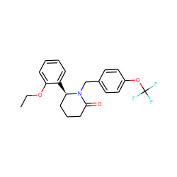 CCOc1ccccc1[C@@H]1CCCC(=O)N1Cc1ccc(OC(F)(F)F)cc1 ZINC000167137070