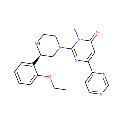 CCOc1ccccc1[C@@H]1CN(c2nc(-c3ccncn3)cc(=O)n2C)CCN1 ZINC000116829417