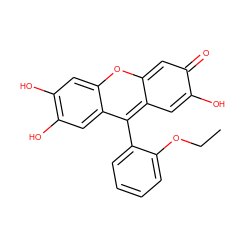 CCOc1ccccc1-c1c2cc(O)c(=O)cc-2oc2cc(O)c(O)cc12 ZINC000004893392