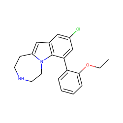 CCOc1ccccc1-c1cc(Cl)cc2cc3n(c12)CCNCC3 ZINC000013535445