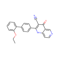 CCOc1ccccc1-c1ccc(-c2[nH]c3ccncc3c(=O)c2C#N)cc1 ZINC000073310904