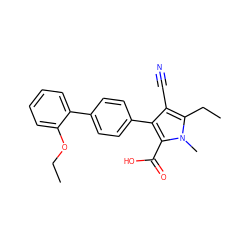 CCOc1ccccc1-c1ccc(-c2c(C#N)c(CC)n(C)c2C(=O)O)cc1 ZINC000038147777