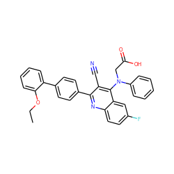 CCOc1ccccc1-c1ccc(-c2nc3ccc(F)cc3c(N(CC(=O)O)c3ccccc3)c2C#N)cc1 ZINC000028897525