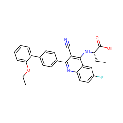 CCOc1ccccc1-c1ccc(-c2nc3ccc(F)cc3c(N[C@@H](CC)C(=O)O)c2C#N)cc1 ZINC000028897563