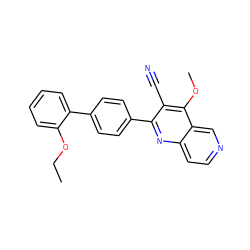 CCOc1ccccc1-c1ccc(-c2nc3ccncc3c(OC)c2C#N)cc1 ZINC000073298497