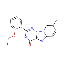 CCOc1ccccc1-c1nc2c(nc3ccc(C)cn32)c(=O)[nH]1 ZINC000028478228