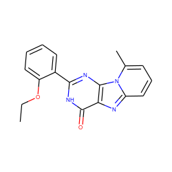 CCOc1ccccc1-c1nc2c(nc3cccc(C)n32)c(=O)[nH]1 ZINC000028523655