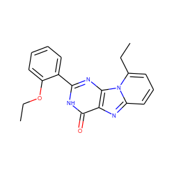 CCOc1ccccc1-c1nc2c(nc3cccc(CC)n32)c(=O)[nH]1 ZINC000028524083