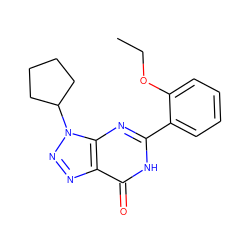 CCOc1ccccc1-c1nc2c(nnn2C2CCCC2)c(=O)[nH]1 ZINC000028349935