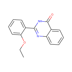 CCOc1ccccc1-c1nc2ccccc2c(=O)[nH]1 ZINC000140589855