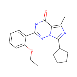 CCOc1ccccc1-c1nn2c(C3CCCC3)nc(C)c2c(=O)[nH]1 ZINC000028341241