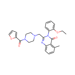 CCOc1ccccc1-n1c(CN2CCN(C(=O)c3ccco3)CC2)nc2cccc(C)c2c1=O ZINC000036382834