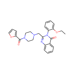 CCOc1ccccc1-n1c(CN2CCN(C(=O)c3ccco3)CC2)nc2ccccc2c1=O ZINC000013818119