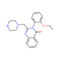 CCOc1ccccc1-n1c(CN2CCNCC2)nc2ccccc2c1=O ZINC000035814339