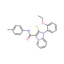 CCOc1ccccc1-n1c(S)c(C(=O)Nc2ccc(C)cc2)[n+]2ccccc12 ZINC000013122016