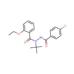 CCOc1ccccc1C(=O)N(NC(=O)c1ccc(Cl)cc1)C(C)(C)C ZINC000103197574