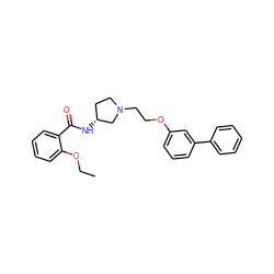 CCOc1ccccc1C(=O)N[C@@H]1CCN(CCOc2cccc(-c3ccccc3)c2)C1 ZINC000095573157