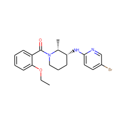 CCOc1ccccc1C(=O)N1CCC[C@@H](Nc2ccc(Br)cn2)[C@H]1C ZINC000225905239