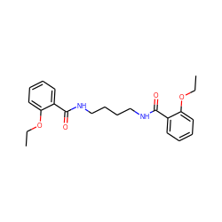 CCOc1ccccc1C(=O)NCCCCNC(=O)c1ccccc1OCC ZINC000004628798