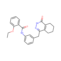 CCOc1ccccc1C(=O)Nc1cccc(Cc2n[nH]c(=O)c3c2CCCC3)c1 ZINC000168459192