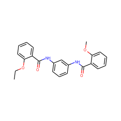 CCOc1ccccc1C(=O)Nc1cccc(NC(=O)c2ccccc2OC)c1 ZINC000169340503