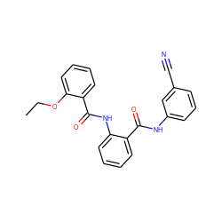 CCOc1ccccc1C(=O)Nc1ccccc1C(=O)Nc1cccc(C#N)c1 ZINC000224875730