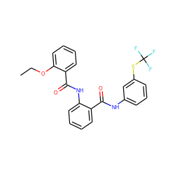 CCOc1ccccc1C(=O)Nc1ccccc1C(=O)Nc1cccc(SC(F)(F)F)c1 ZINC000653683861