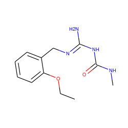 CCOc1ccccc1C/N=C(\N)NC(=O)NC ZINC000034002819