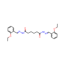 CCOc1ccccc1C=NNC(=O)CCCCC(=O)NN=Cc1ccccc1OCC ZINC000254019908