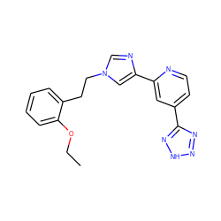 CCOc1ccccc1CCn1cnc(-c2cc(-c3nn[nH]n3)ccn2)c1 ZINC000225958455