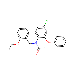 CCOc1ccccc1CN(C(C)=O)c1ccc(Cl)cc1Oc1ccccc1 ZINC000013479316