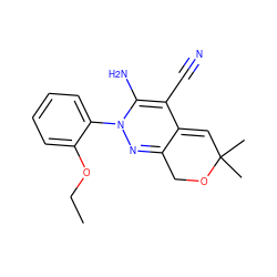 CCOc1ccccc1N1N=C2COC(C)(C)C=C2C(C#N)=C1N ZINC000013838698